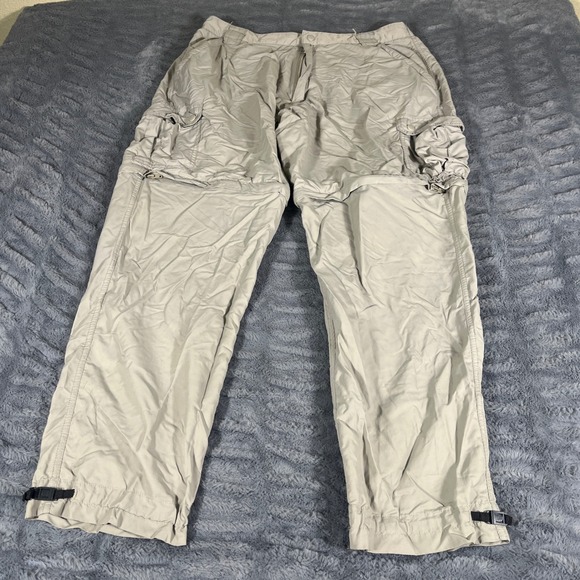 Dakota Grizzly Pants - Dakota Grizzly Large Convertible Cargo Pants Khaki Nylon Hiking Zip Off Leg
